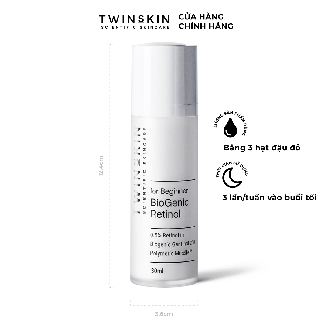 BIOGENIC RETINOL 0.5% FOR BEGINNER FULL SIZE – Kem Dưỡng Da, Giảm Mụn, Ngừa Lão Hoá - Twins Skin